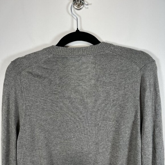 Abercrombie & Fitch Mens Gray Sweater Muscle V Neck Size M Wool Blend Preppy - Picture 9 of 10